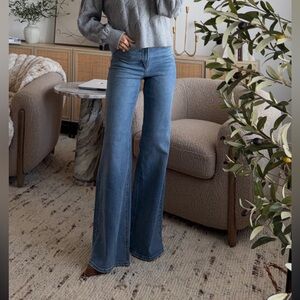 Women denim wide leg jeans